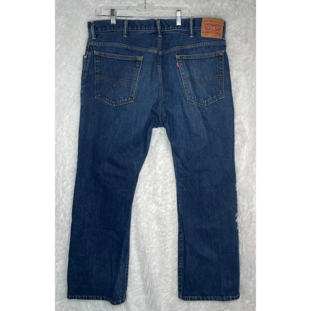 Levis 517 Mens Blue Denim Jeans 40x30 Straight Plus Size Classic Minimalist